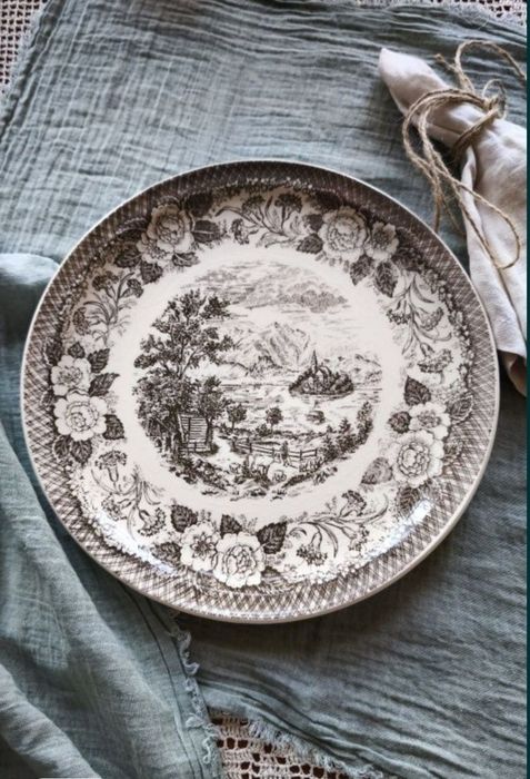 Блюдо большое соусник фарфор фаянс Кузнецов антиквариат посуда подарок