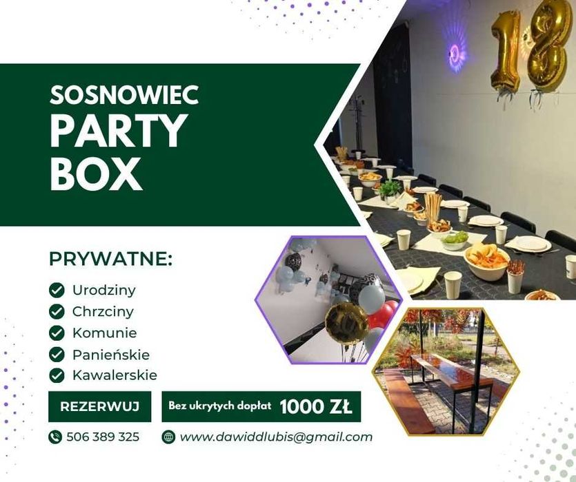 Lokal, sala, imprezy, kawalerski, panieński, urodziny, stypy, 18tki