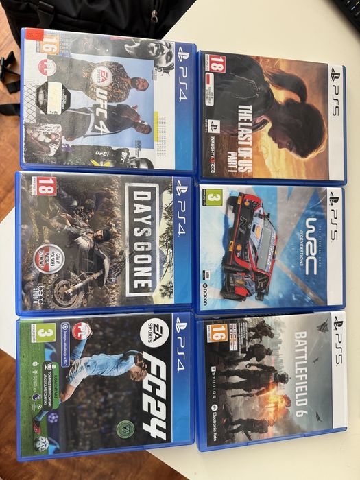 Sprzedam 6 gier na ps 4-5 wszystkie w bardzo dobrym stanie