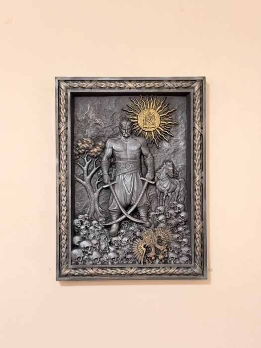 Деревʼяна картина ручної роботи з натурального дерева