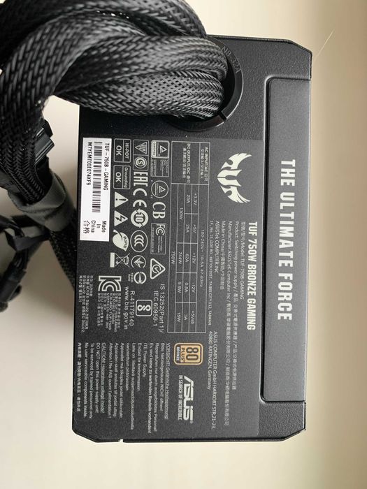 Блок живлення ASUS TUF Gaming 750 W 80+ Bronze (TUF-GAMING-750B)
