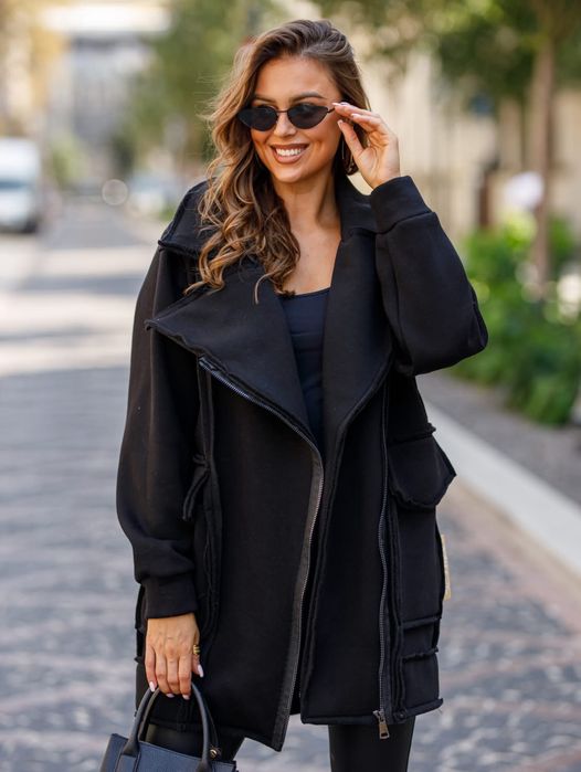 Miss City kurtka płaszcz dresowy parka ramoneska one size new %%%