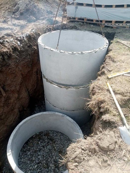 Септик, яма| Каналізація| Бетонні кільця| бетонные кольца, канализация