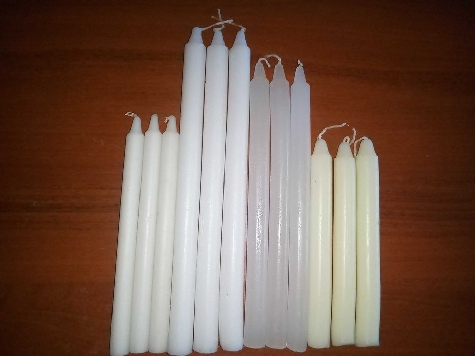 Свечки парафиновые разные