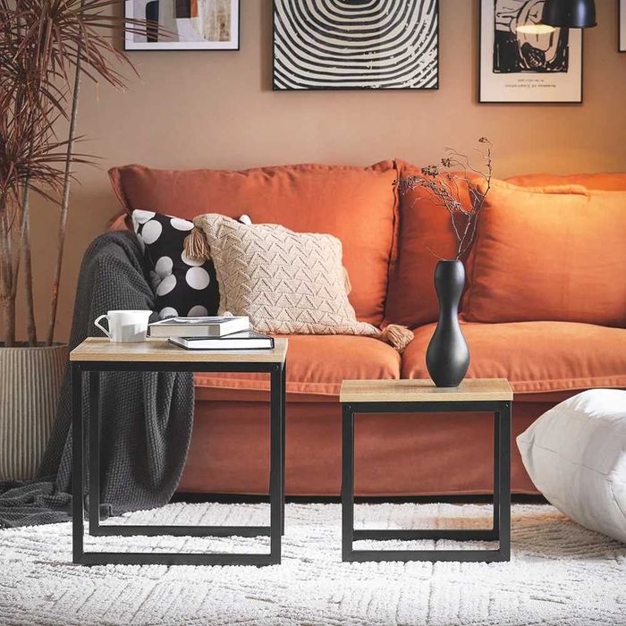 SoBuy FBT42-N Stolik kawowy zestaw 2 stolików Stolik kawowy  boczny