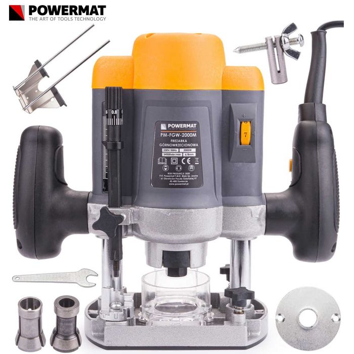 POWERMAT Frezarka Górnowrzecionowa 2000W 6-8mm Wycinarka PM0813