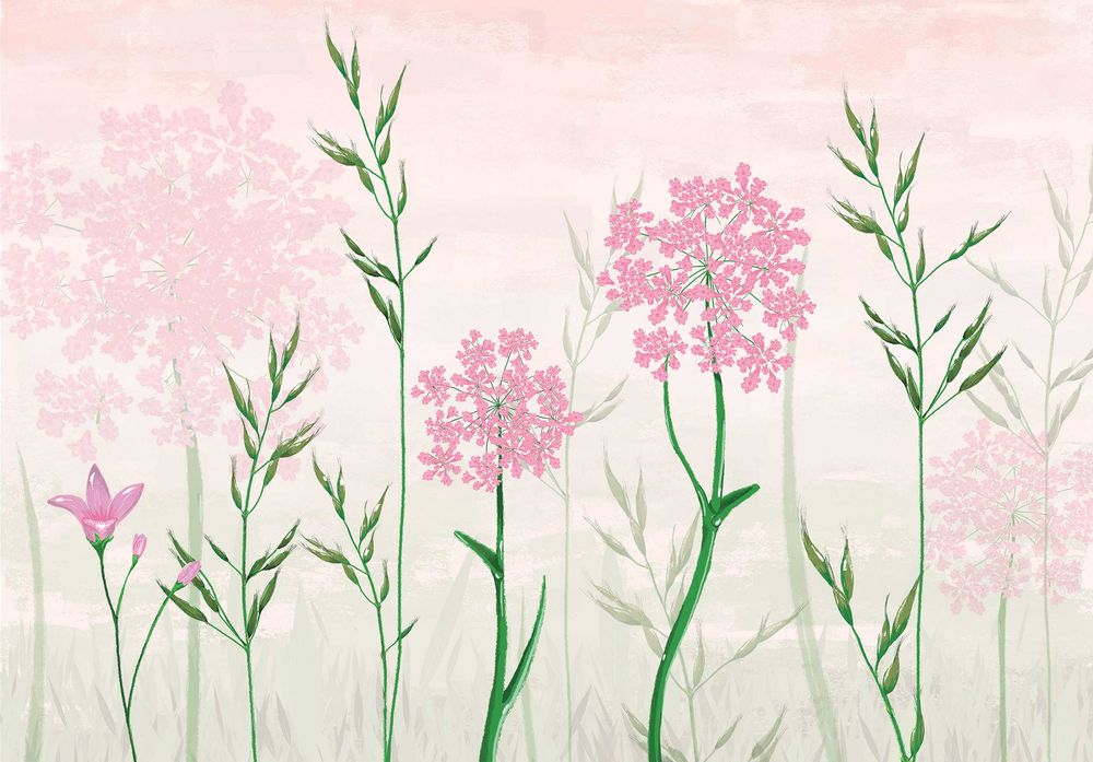 Fototapeta Pastele Kwiaty Natura Na Ścianę 3D Na Twój Rozmiar + KLEJ