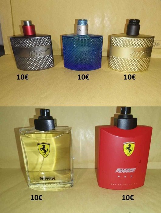 Perfumes Originais Usados, vários preços.