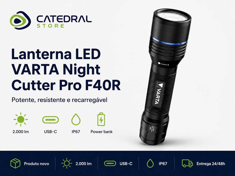 Lanterna LED VARTA Night Cutter Pro F40R 2000lm USB-C IP67