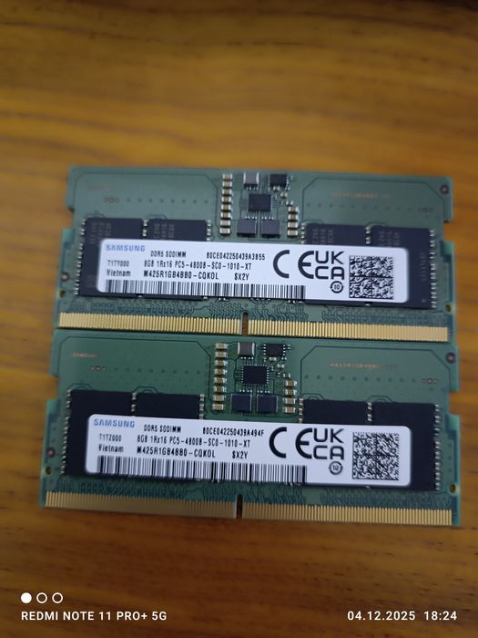 Пам'ять для ноутбука, Samsung DDR5 4800MHz 2x8Gb