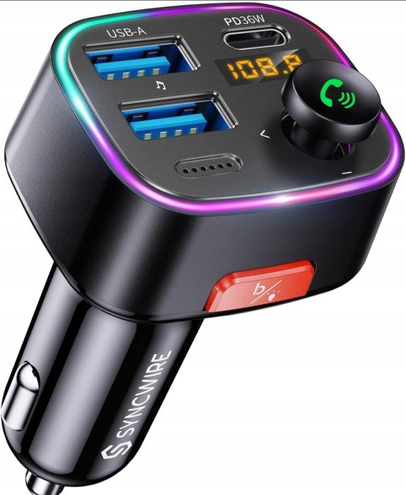 Transmiter samochodowy FM Syncwire Bluetooth 5.3