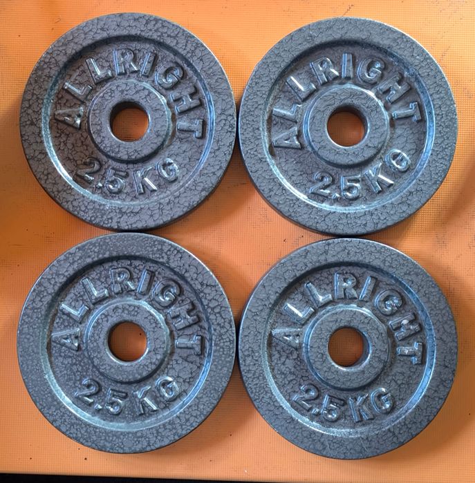 Obciążenia żeliwne 4 x 2,5kg ALLRIGHT