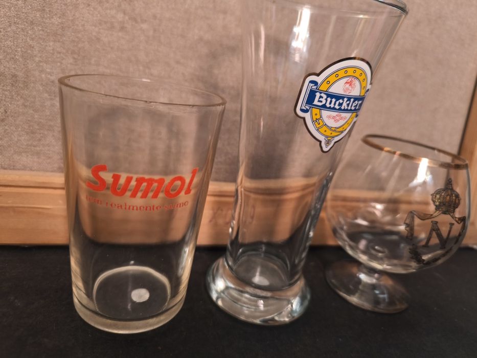 3 Copos Cerveja - Sumol, Buckler