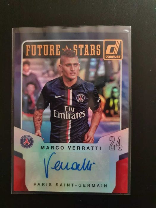 Panini Donruss 2015 Marco Verratti Paris Saint Germain PSG Autografo
