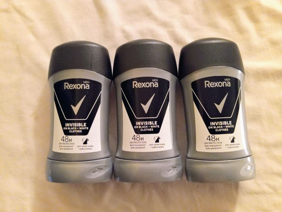 Rexona Men Dezodorant w sztyfcie Invisible On Black White Clothes 50 ml. 3 szt.