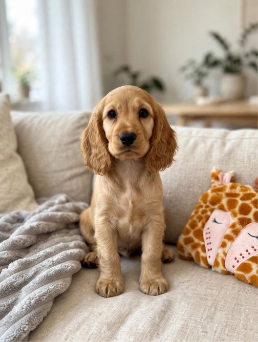 Śliczna sunia Cocker Spaniel Angielski z rodowodem i wyprawką