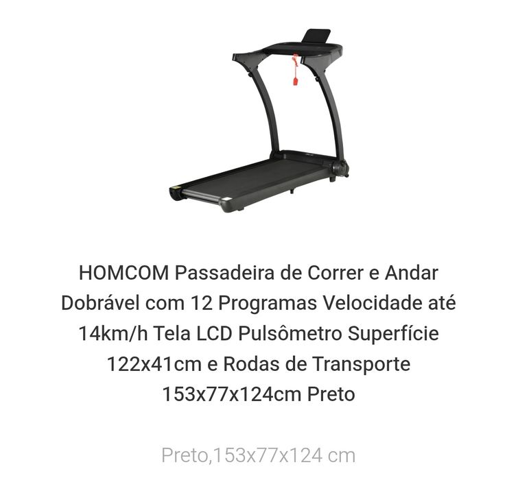 Passadeira de corrida homcom