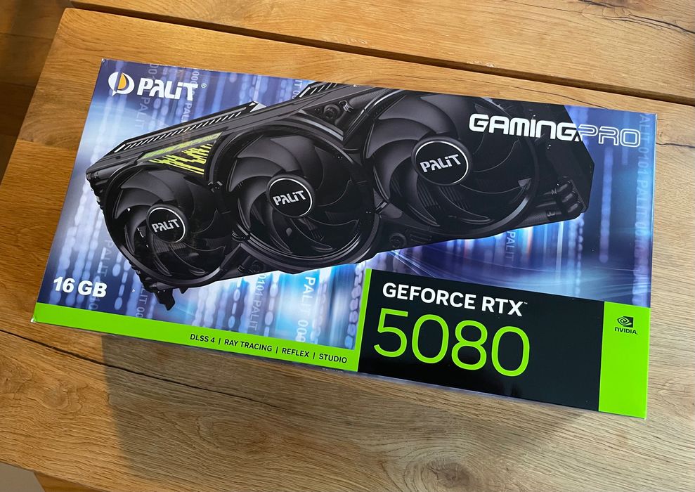 NOWA karta graficzna Palit GeForce RTX 5080 GamingPro 16GB GDDR7, nowa, GW.
