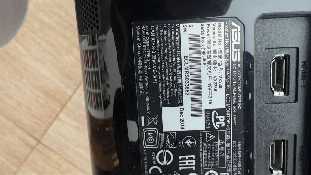 Monitor Asus 23 polegadas