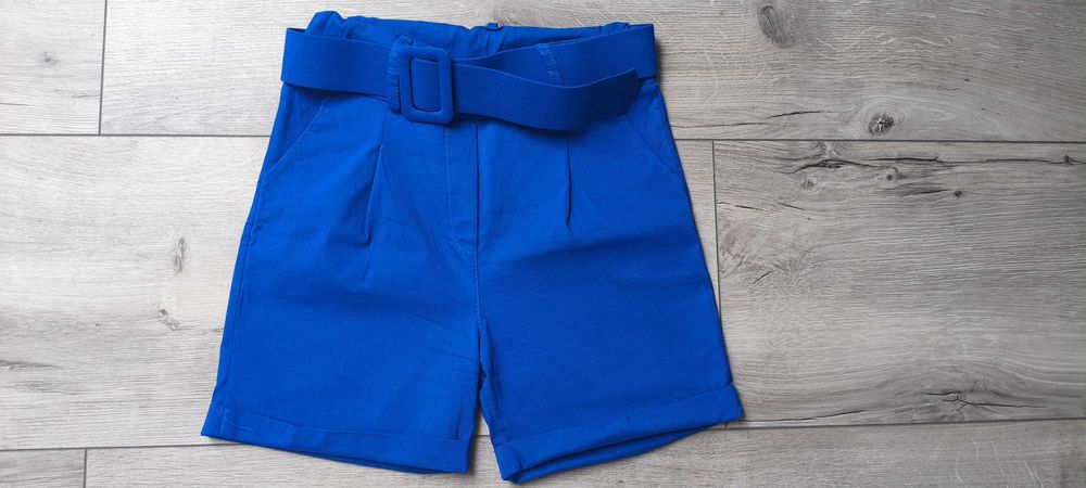 spodenki letnie niebieskie z paseczkiem S/M