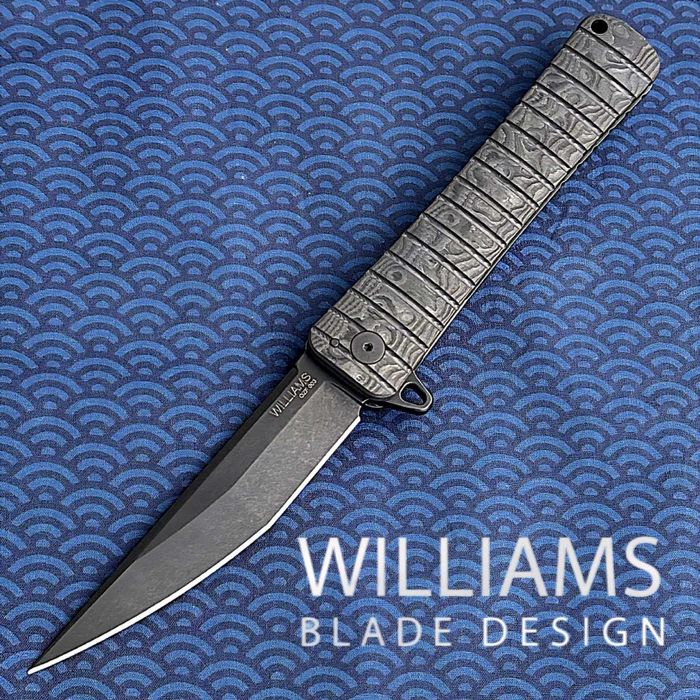 Nóż Williams Blade Design Osoraku Zukuri Black MagnaCut FatCarbon