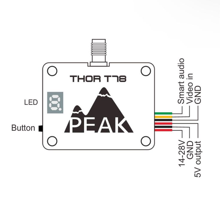 Відеопередавач VTX Peak THOR T78 7.2-8G 3W