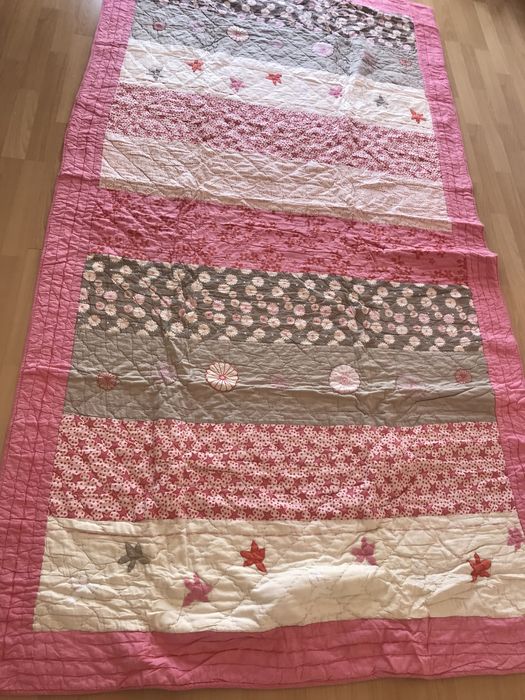 conjunto de colcha patchwork + fronhas