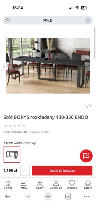 Stół Borys 130-330cm