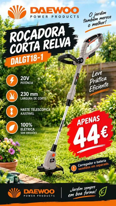 Roçadora Aparadora de Relva Daewoo *NOVAS* *LOJA*