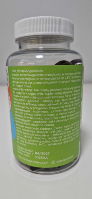 HELLO!GUMMIES Żelki Ashwagandha 180 g