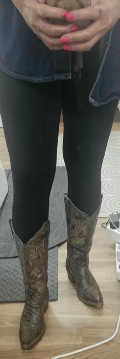 Cowboy botas de mulher em pele. Desenhadas em exclusivo  numero 35'5 a 36