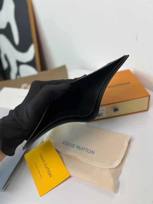Кошелек Луи Витон черный бумажник Louis Vuitton органайзер LV k315