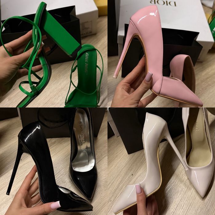 Акция Туфли лодочки босоножки шлепанцы под hermes oran ysl dior le silla, tom ford  лак кожа 36 37 38