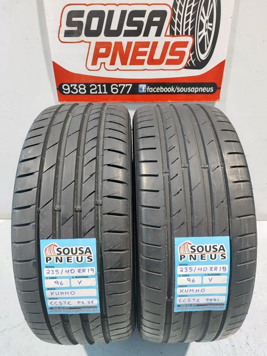 2 pneus semi novos 235-40R19 Bridgestone - Oferta da entrega