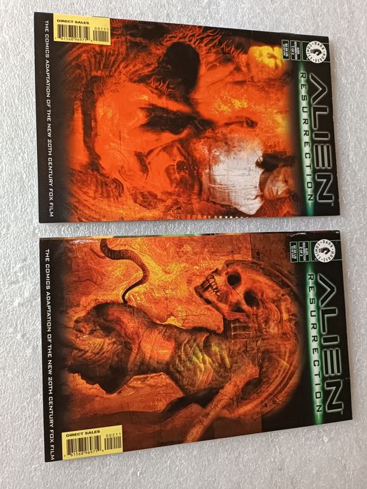2 antigas revistas Alien Resurrection Comic Dark Horse Comics edição c