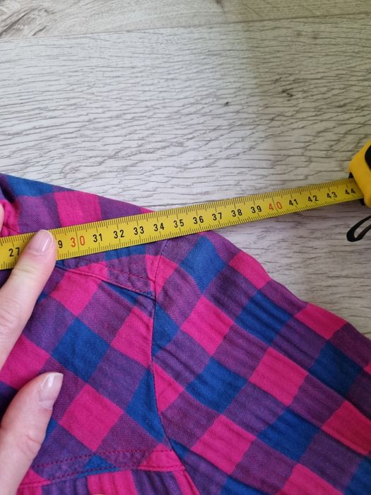 Reserved, yfl, koszula w kratę, różowa, dziewczęca, młodzieżowa, r. 36