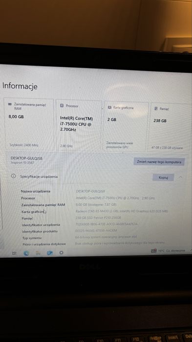 Dell inspirion 15 laptop mocny 15cali windows11