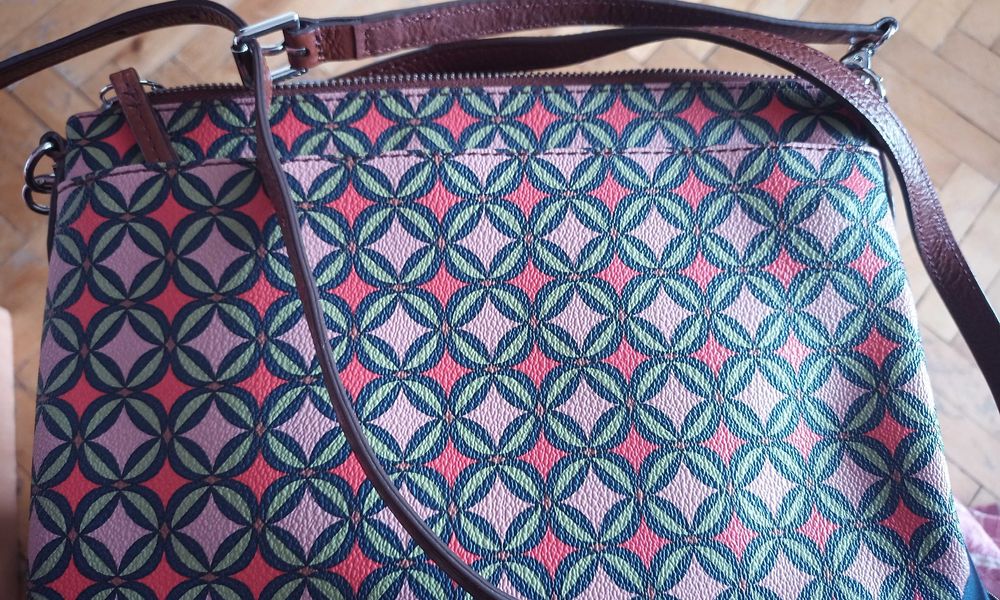 FOSSIL – piękna skórzana kopertówka na pasku