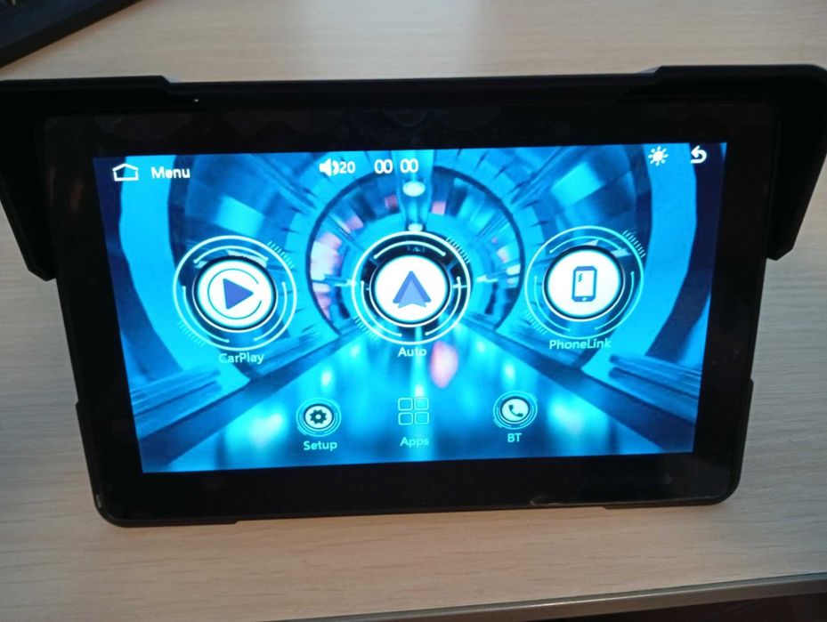 Carplay AndroidAuto Rejestrator 2 kamery motocykl nawigacja 7"