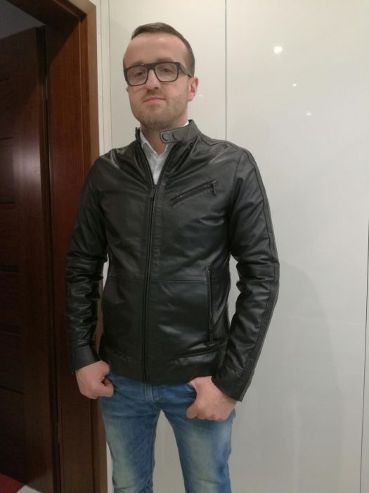 Calvin Klein Jeans kurtka skóra naturalna skórzana ORYGINAŁ PIĘKNA