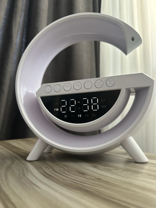 Безпровідна зарядка + колонка + нічник 6 в 1