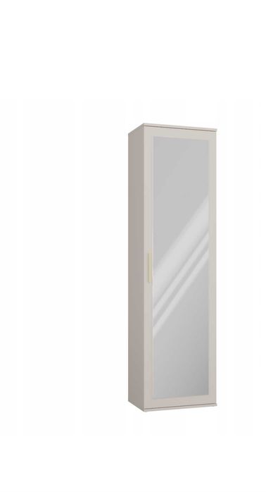 Szafa z lustrem w kartonie wieszak lustro przedpokój kaszmir beż