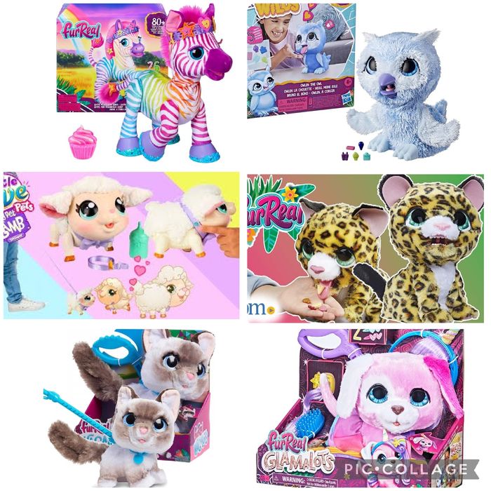 Ориг furreal owl cat kitty dog кот zebra зебра сова leopard lamb