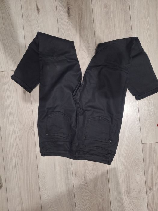 Reserved 44 spodnie woskowane damskie czarne xxl