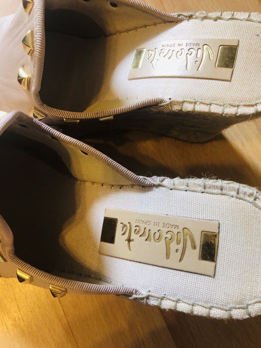 VIDORRETA espadryle , klapki skórzane 38