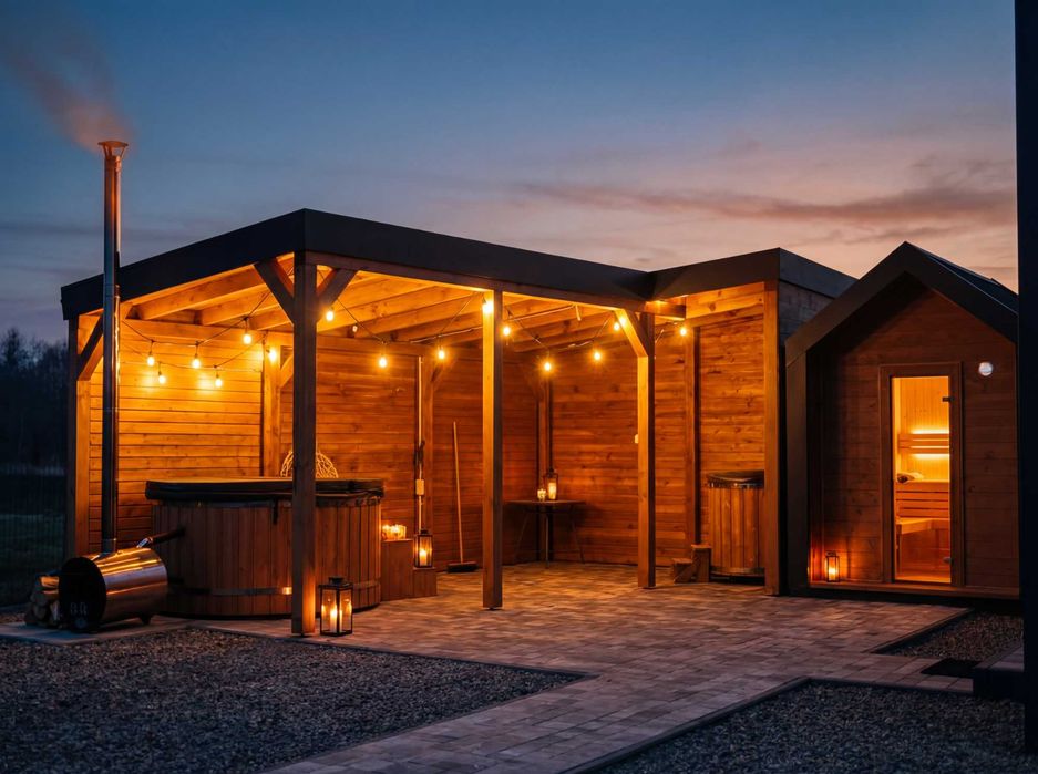 Nowoczesna Strefa SPA 2026 | Sauna + Balia z hydromasażem | BEZPOŚREDNI PRODUCENT