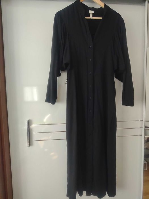 Sukienka wiskoza długa z długim rękawem H&M