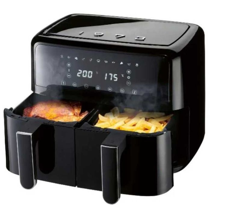 Air Fryer SilverCrest Dual Basket 8,7L – Nova e Selada