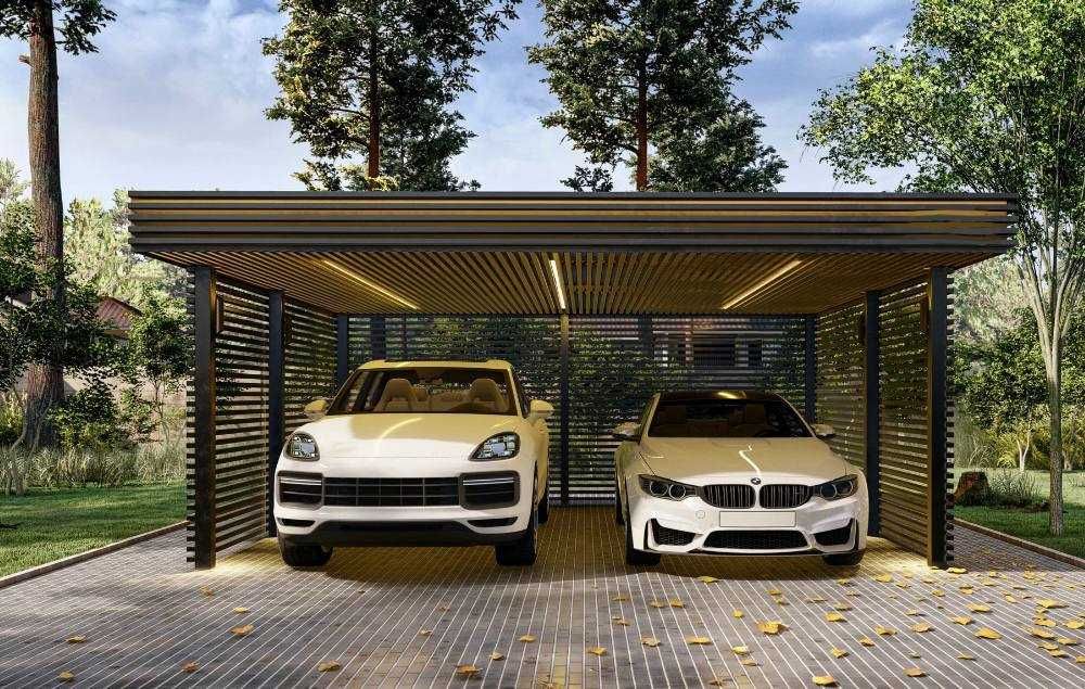 Навіс для машини, металевий навіс із сонячними панелями Львів