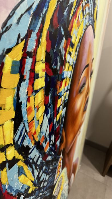 Tela pintada a mão 1,60m X 1,20m
